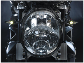 Kellermann Micro Rhombus Pl Led Turn Signal/Position Light Front Left Black Clear Led Kellermann