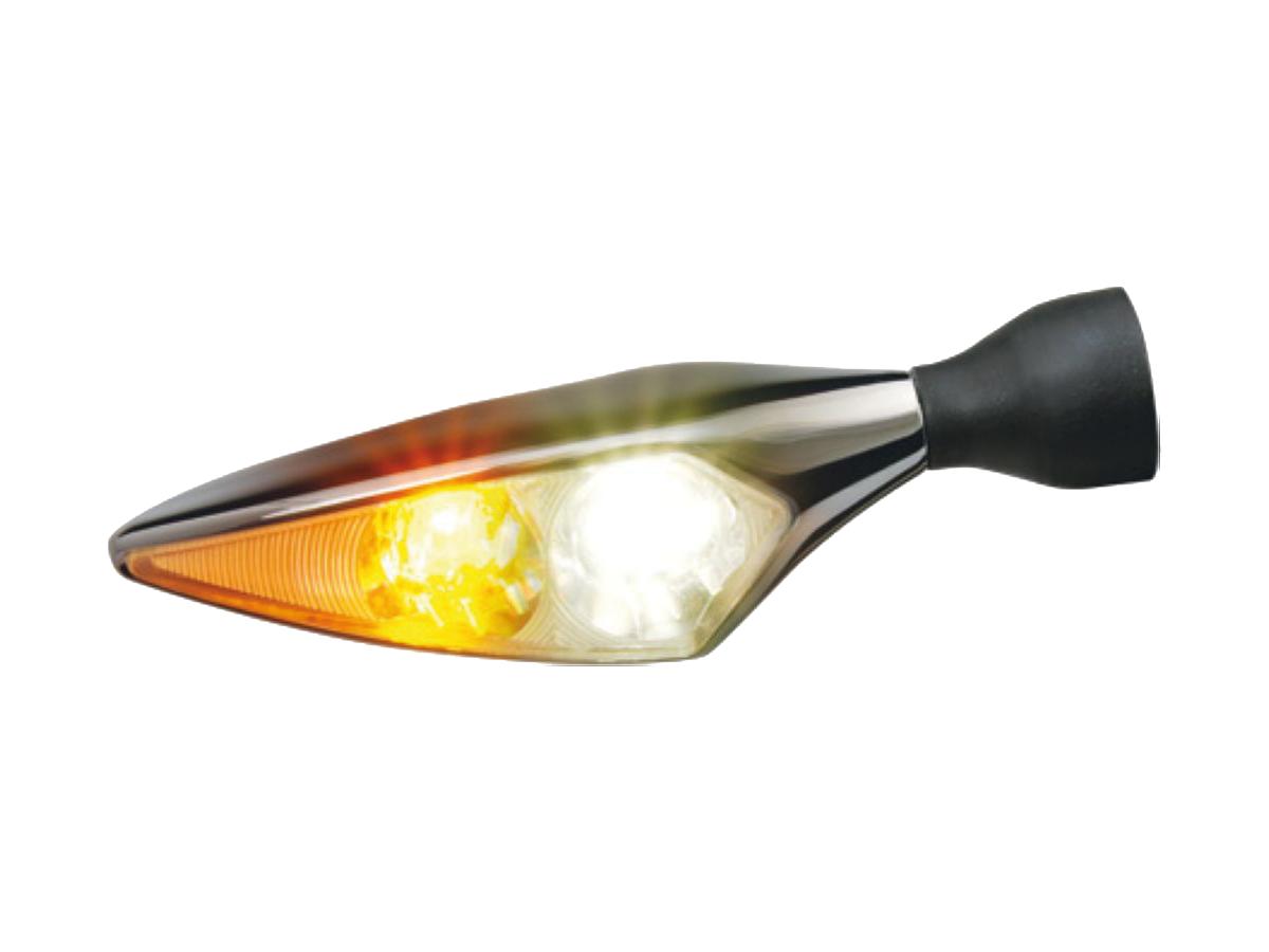 Kellermann Micro Rhombus Pl Led Turn Signal/Position Light Front Right Chrome Satin Clear Led Kellermann Default Title