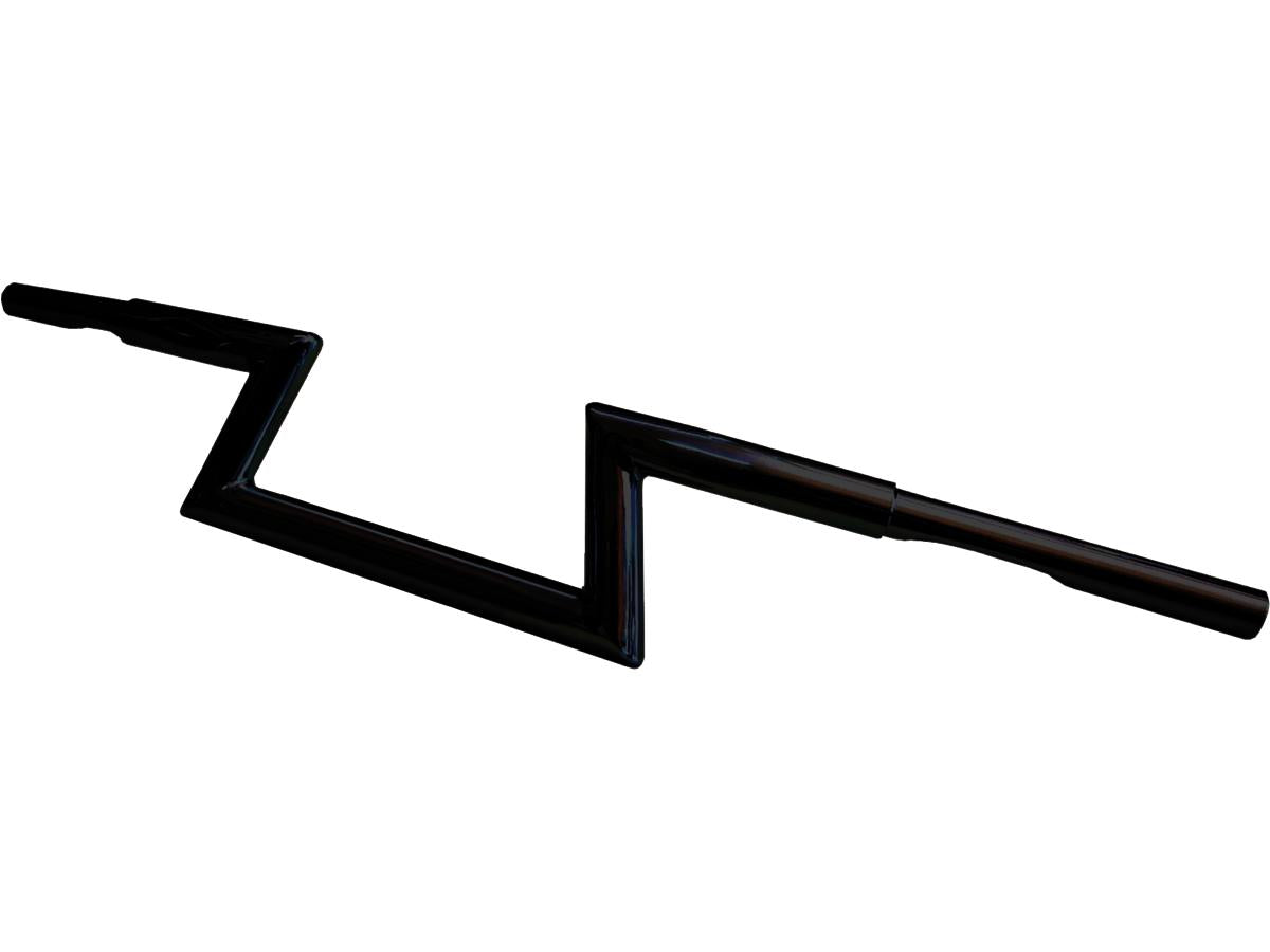 Fehling 1 1/4" Z Bar With 1 1/4"" Clamp Diameter Handlebar With 1 1/4" Clamp Diameter Dimpled 5 Hole Black Powder Coated 1 1/4" Fehling Default Title