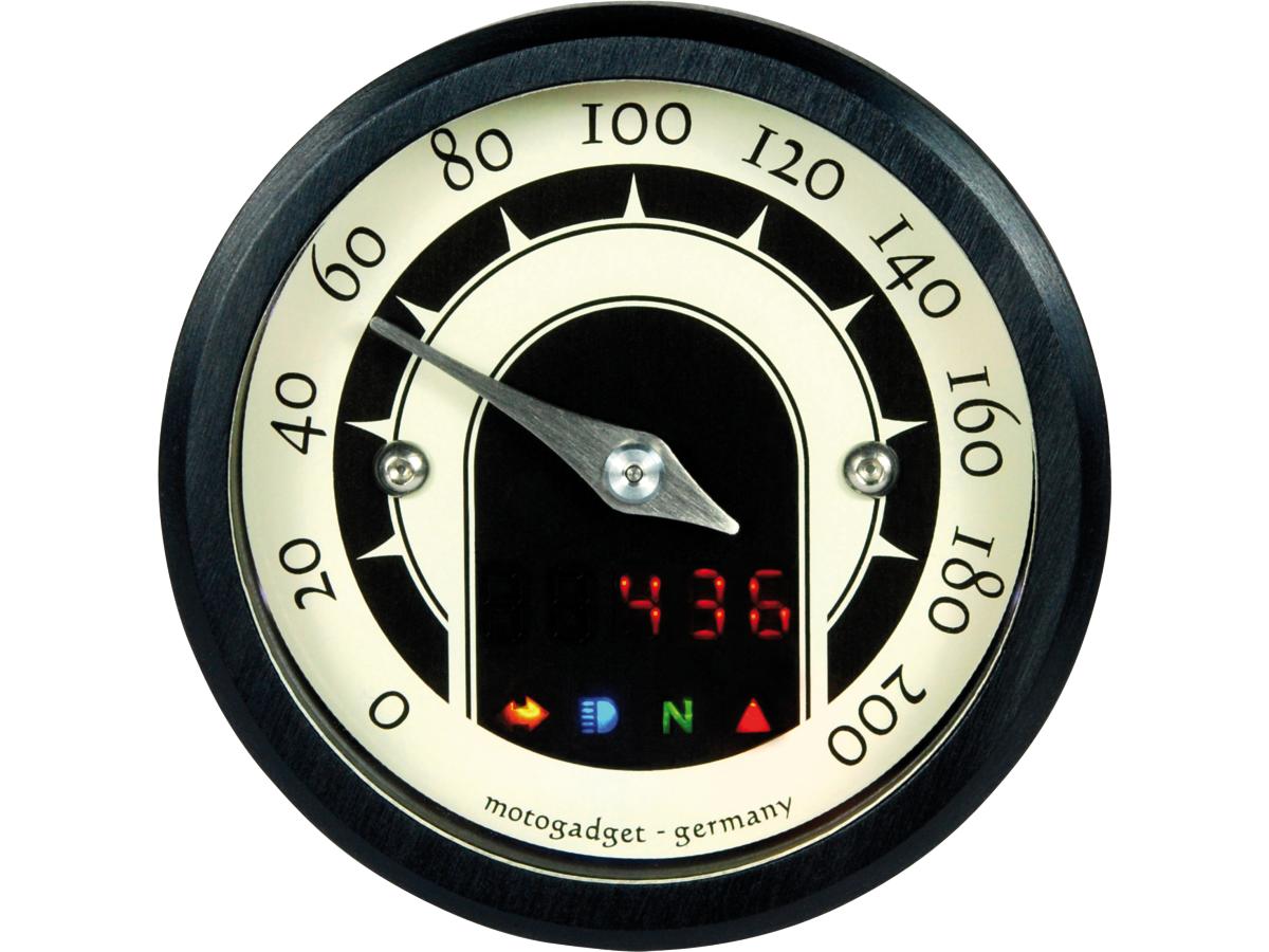 Motogadget Motoscope Tiny Speedster Speedometer Scale: 200 Mph; 200 Km/H; Scale Color: Black/White Black 49 Mm Motogadget Default Title