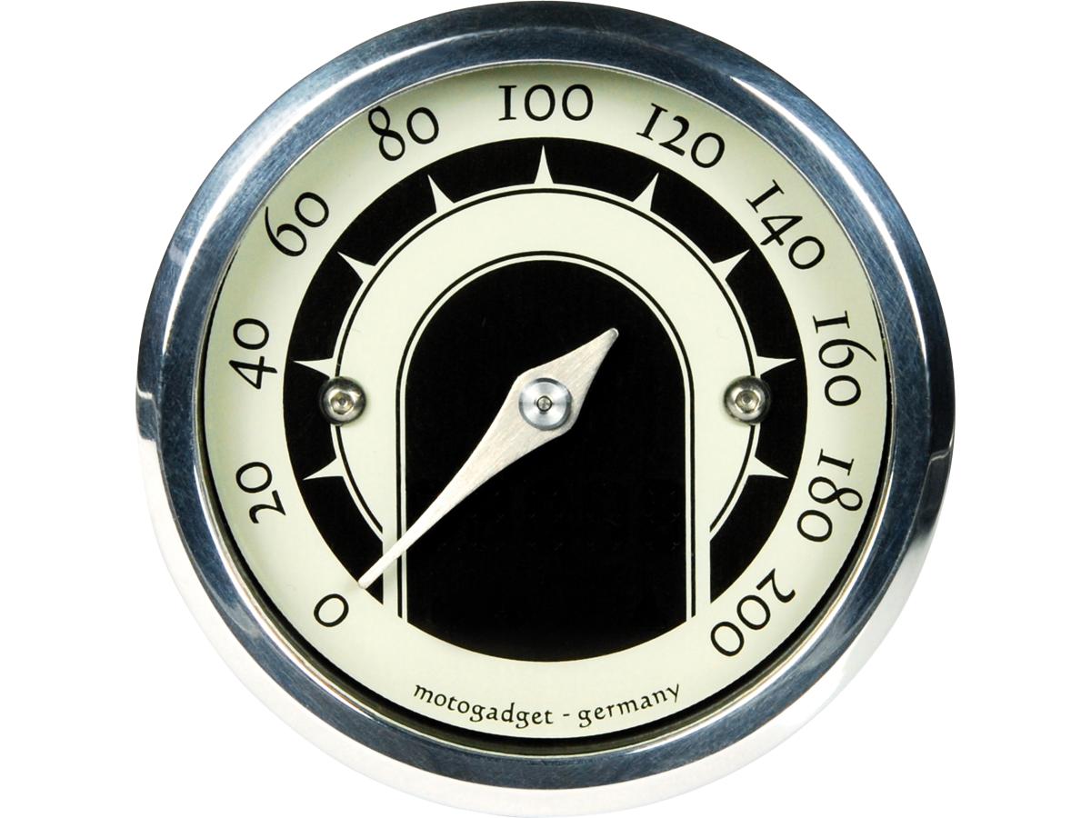 Motogadget Motoscope Tiny Speedster Speedometer Scale: 200 Mph; 200 Km/H; Scale Color: Black/White Aluminium Polished 49 Mm Motogadget Default Title