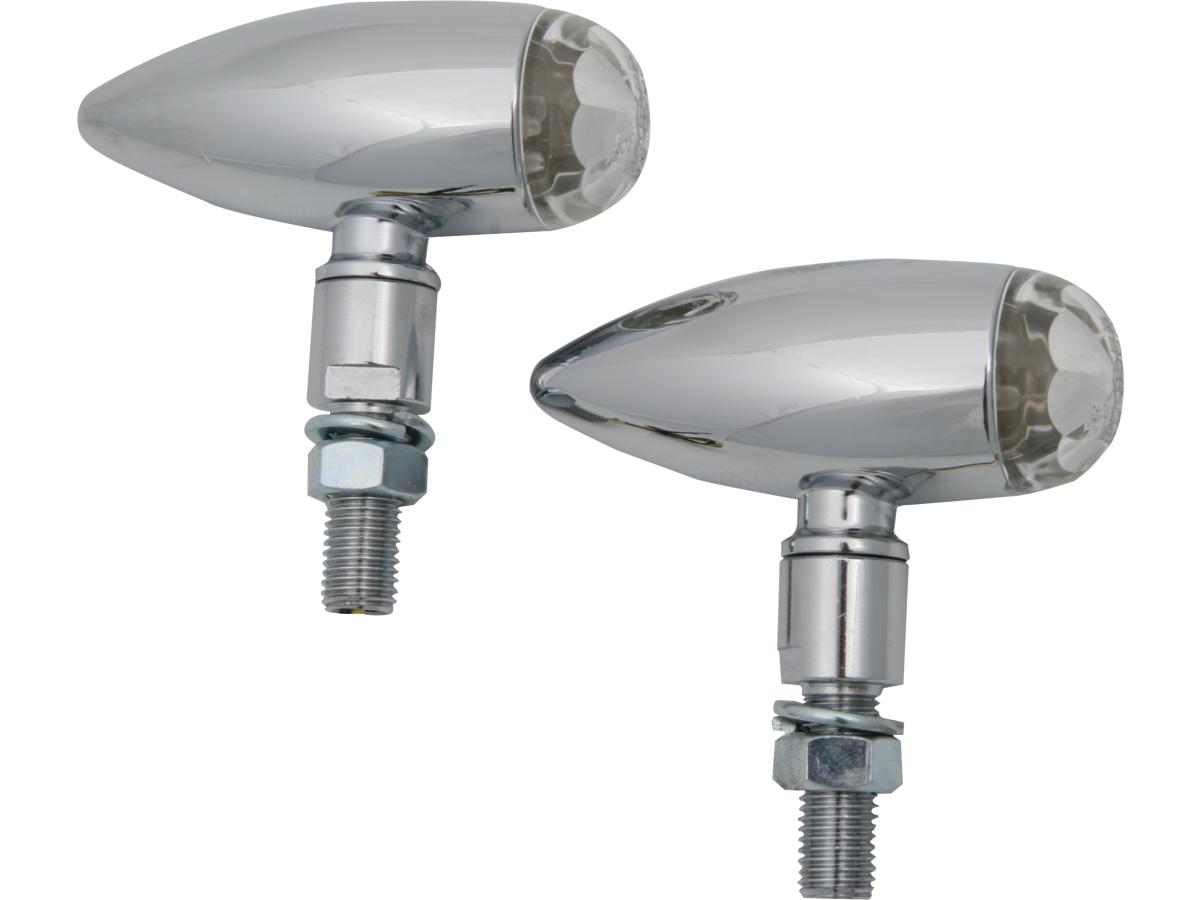 Shin Yo Micro Bullet Led Turn Signal Chrome Clear Led Shin Yo Default Title