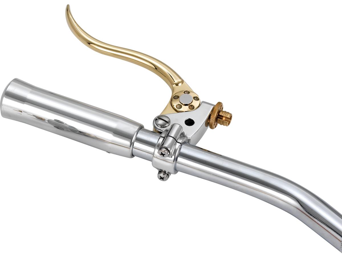 Kustom Tech Deluxe Clutch Cable Perch Assembly Brass Polished Lever Aluminium Polished 1" Cable Clutch Kustom Tech Default Title
