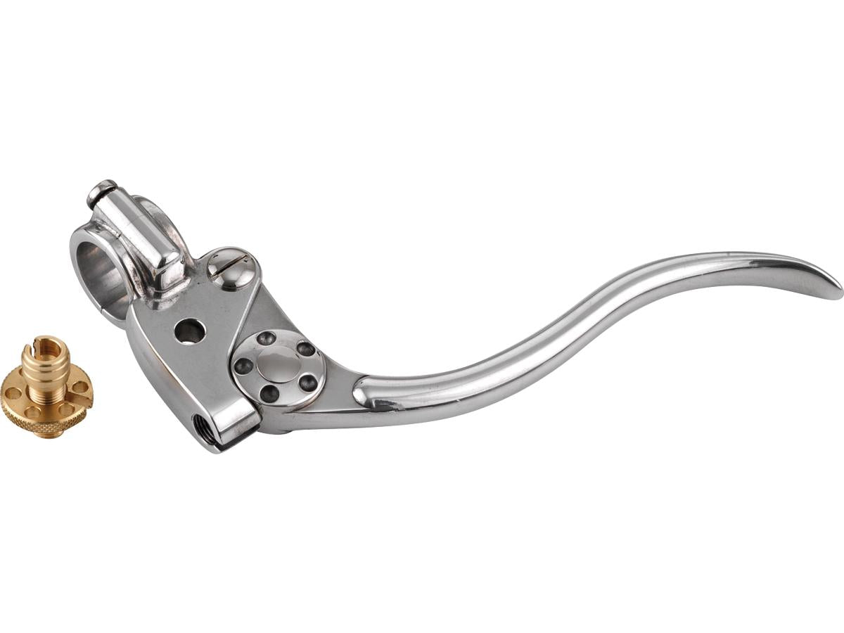 Kustom Tech Deluxe Clutch Cable Perch Assembly Aluminium Polished Lever Aluminium Polished 1" Cable Clutch Kustom Tech Default Title