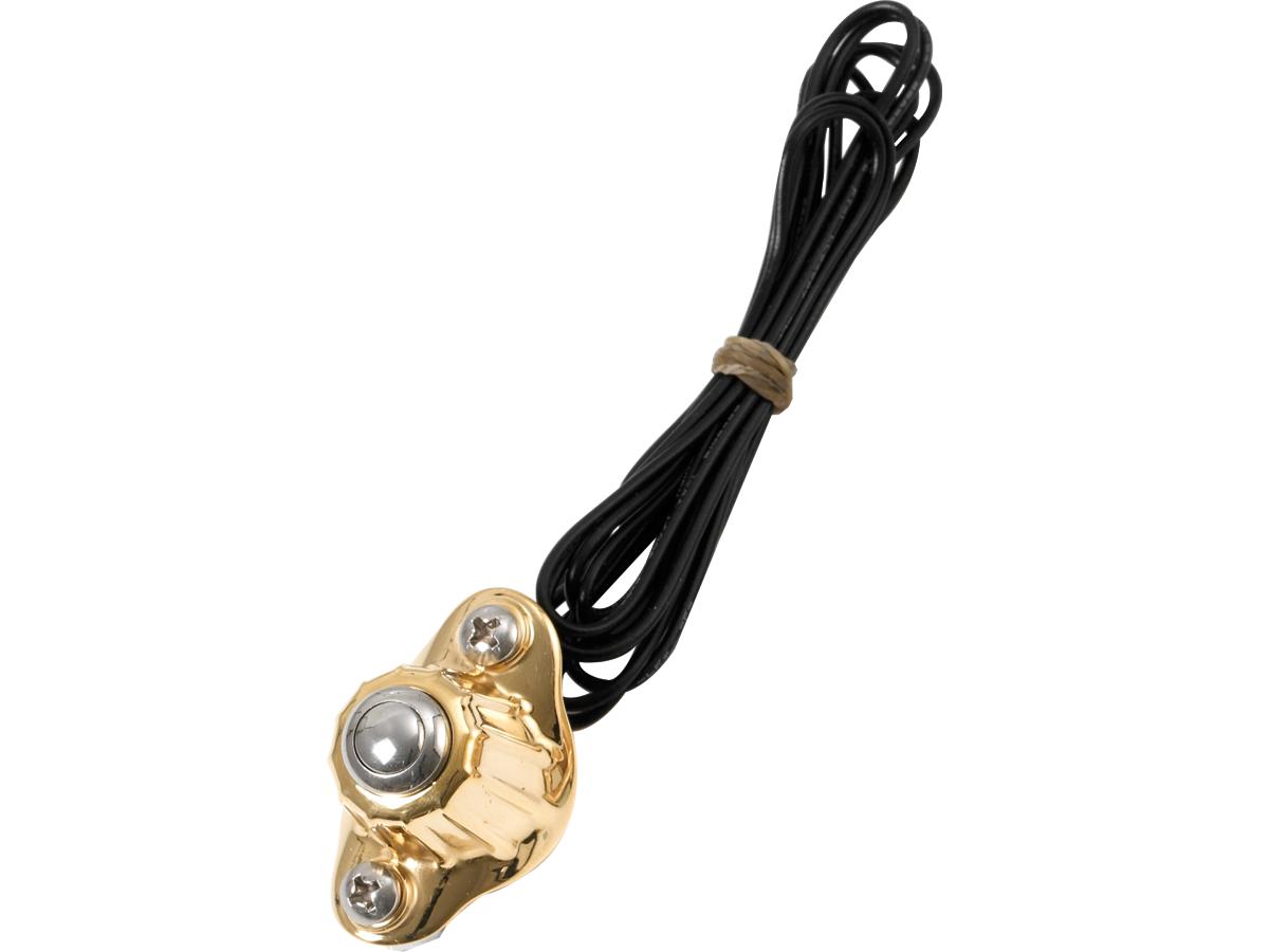 Kustom Tech Deluxe Switch Housing Single Button Brass Polished Kustom Tech Default Title