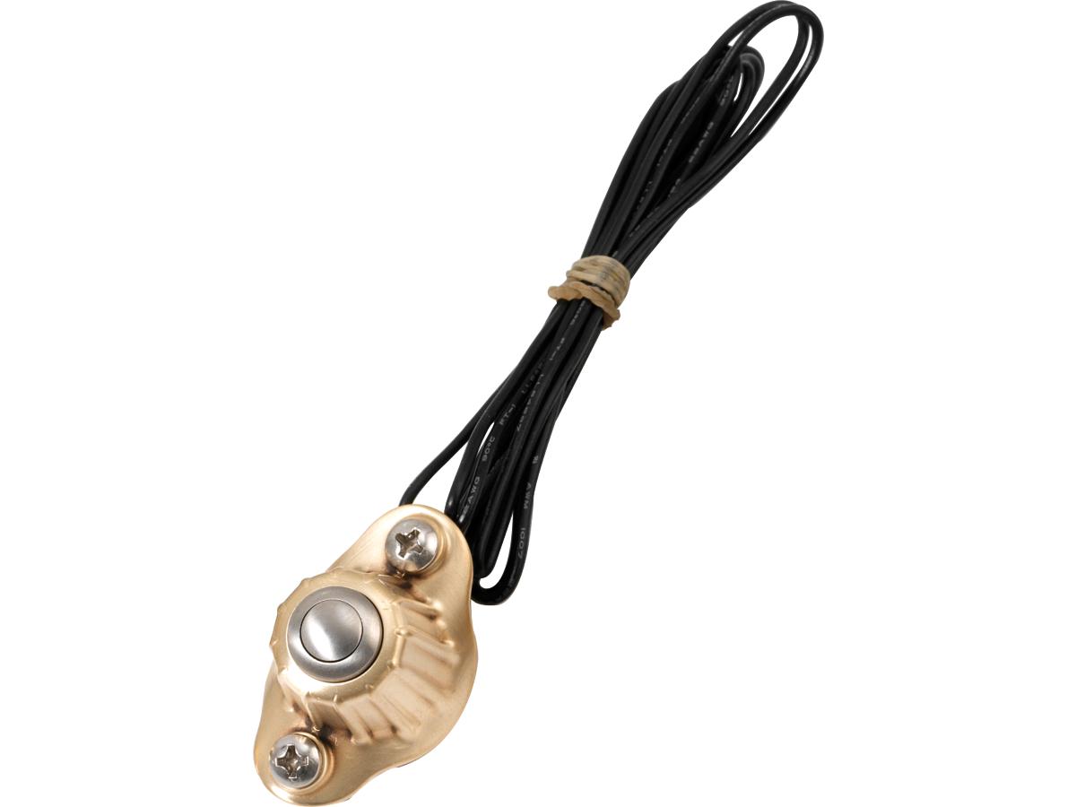 Kustom Tech Deluxe Switch Housing Single Button Brass Satin Kustom Tech Default Title