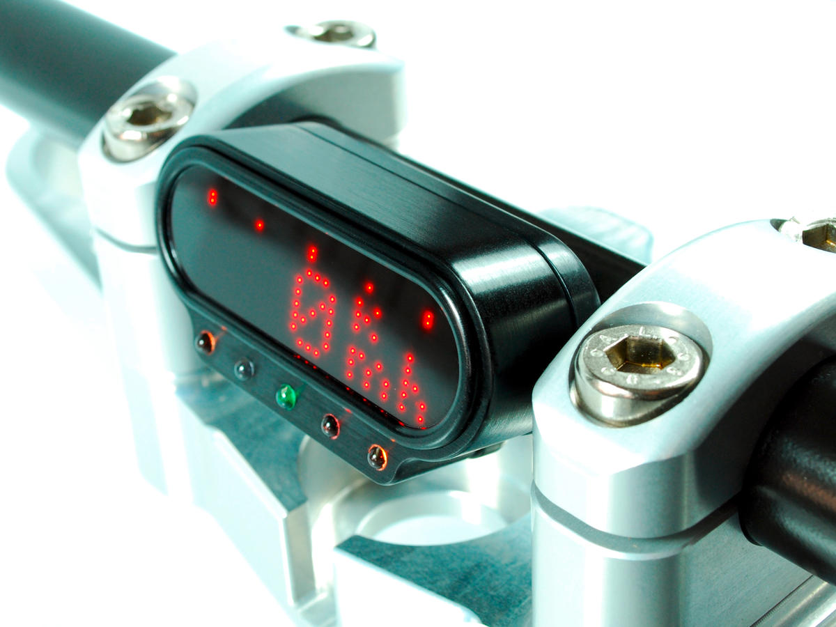 Motogadget Motoscope Mini Combi Frame With Indicator Lights, Black Instrument Frame Motogadget