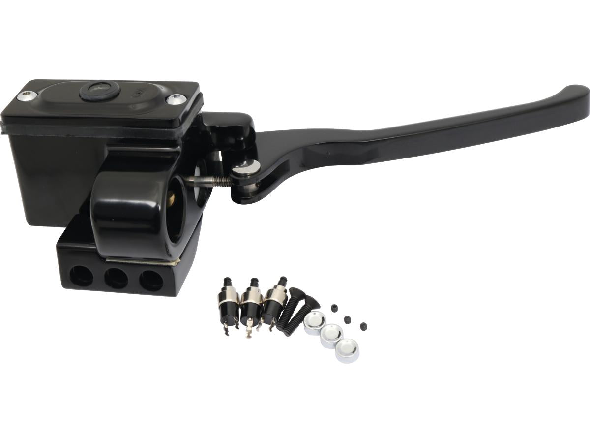 Gma Custom Brake Master Cylinder Assembly With Switch Kit Black Anodized 5/8" 1" Single Disc Gma Default Title
