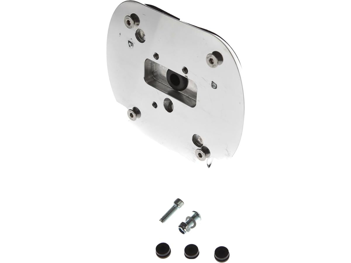 Thunderbike Mid Mount License Plate Base Plate Adapter Black Satin Thunderbike