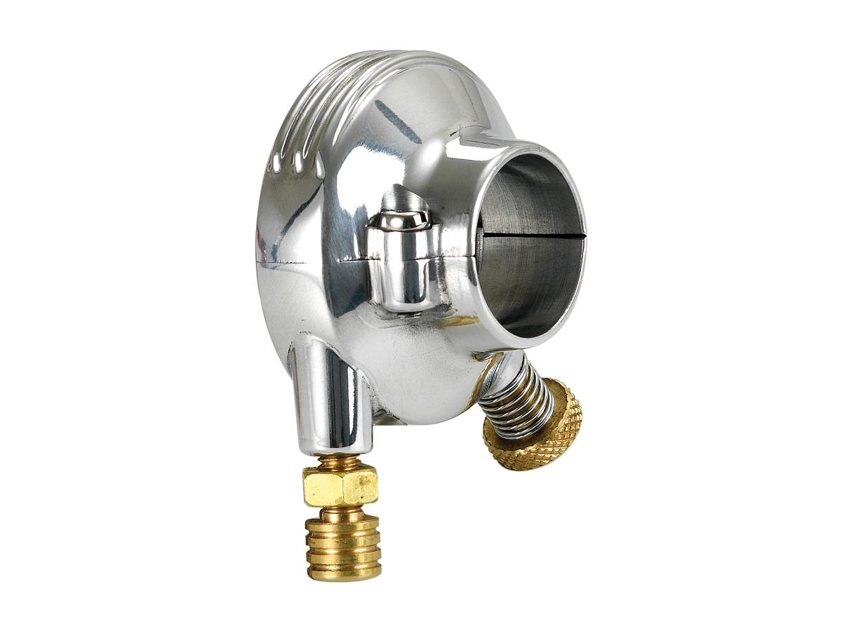 Kustom Tech Deluxe External Throttle Housing With Brass Throttle Clamp Screw And Cable Register Aluminium Polished 1" Single Cable Kustom Tech Default Title