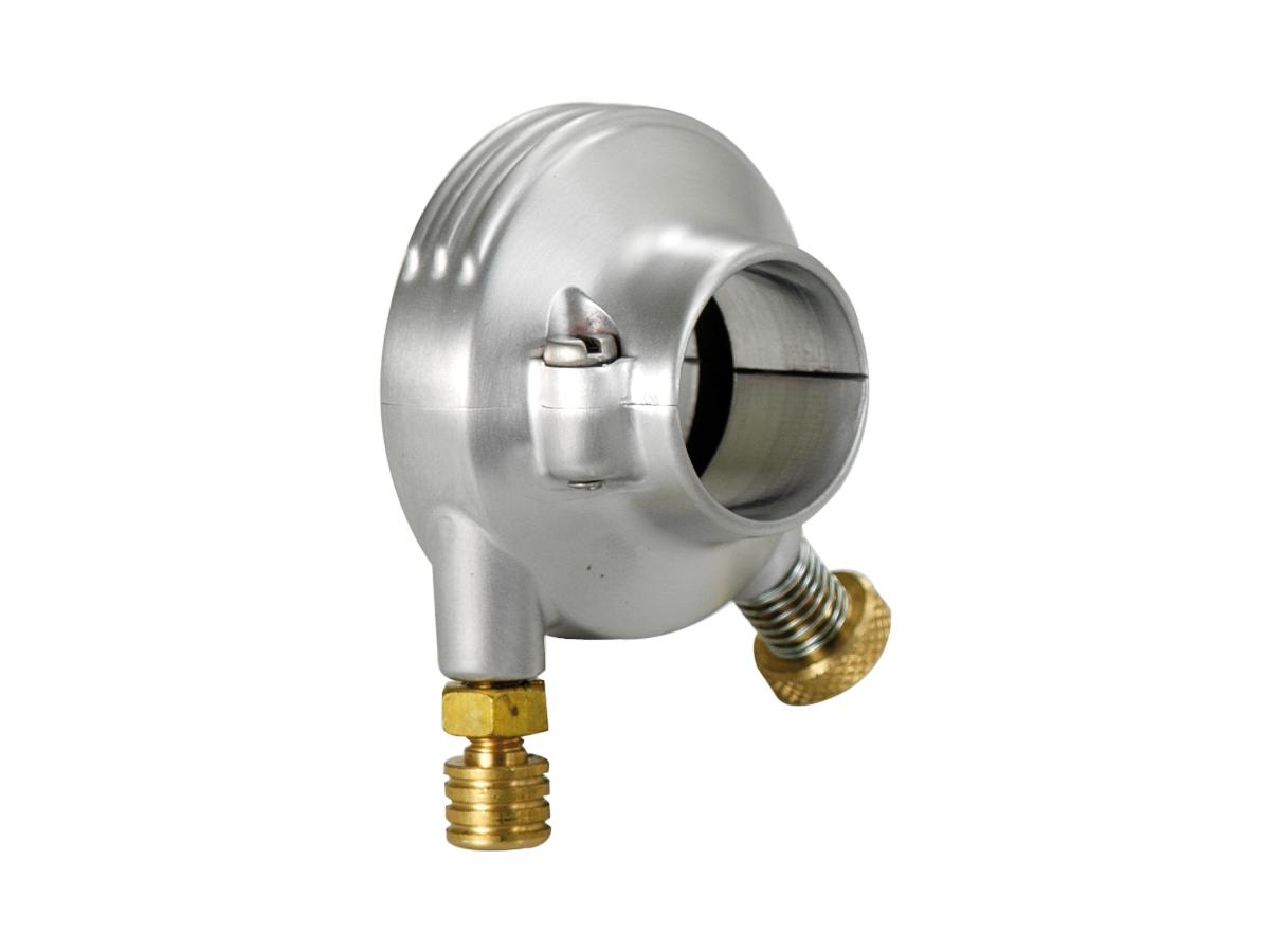 Kustom Tech Deluxe External Throttle Housing With Brass Throttle Clamp Screw And Cable Register Aluminium Satin 1" Single Cable Kustom Tech Default Title