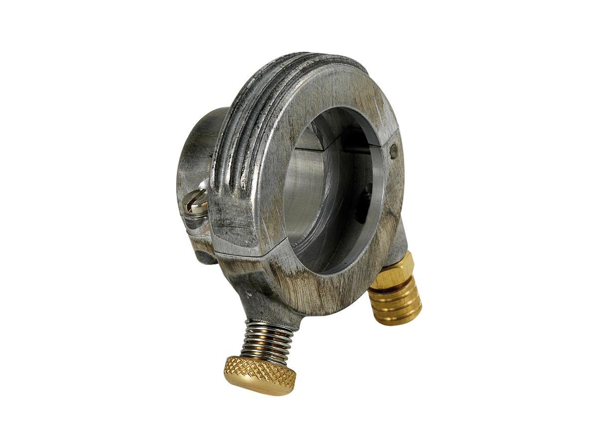Kustom Tech Deluxe External Throttle Housing With Brass Throttle Clamp Screw And Cable Register Aluminium Raw 1" Single Cable Kustom Tech Default Title