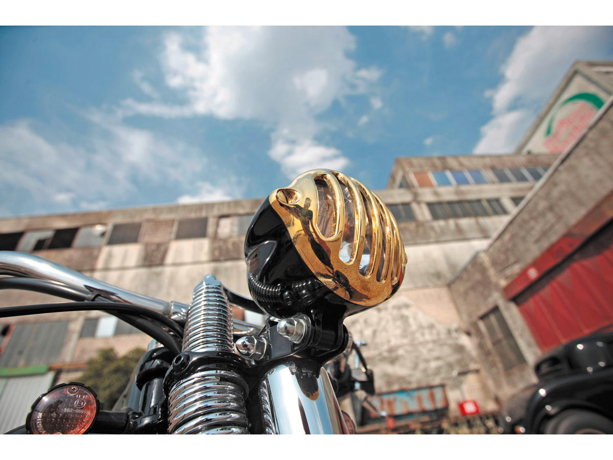 Thunderbike High Headlight Bracket For Springer Highering Headlamp Polished Thunderbike