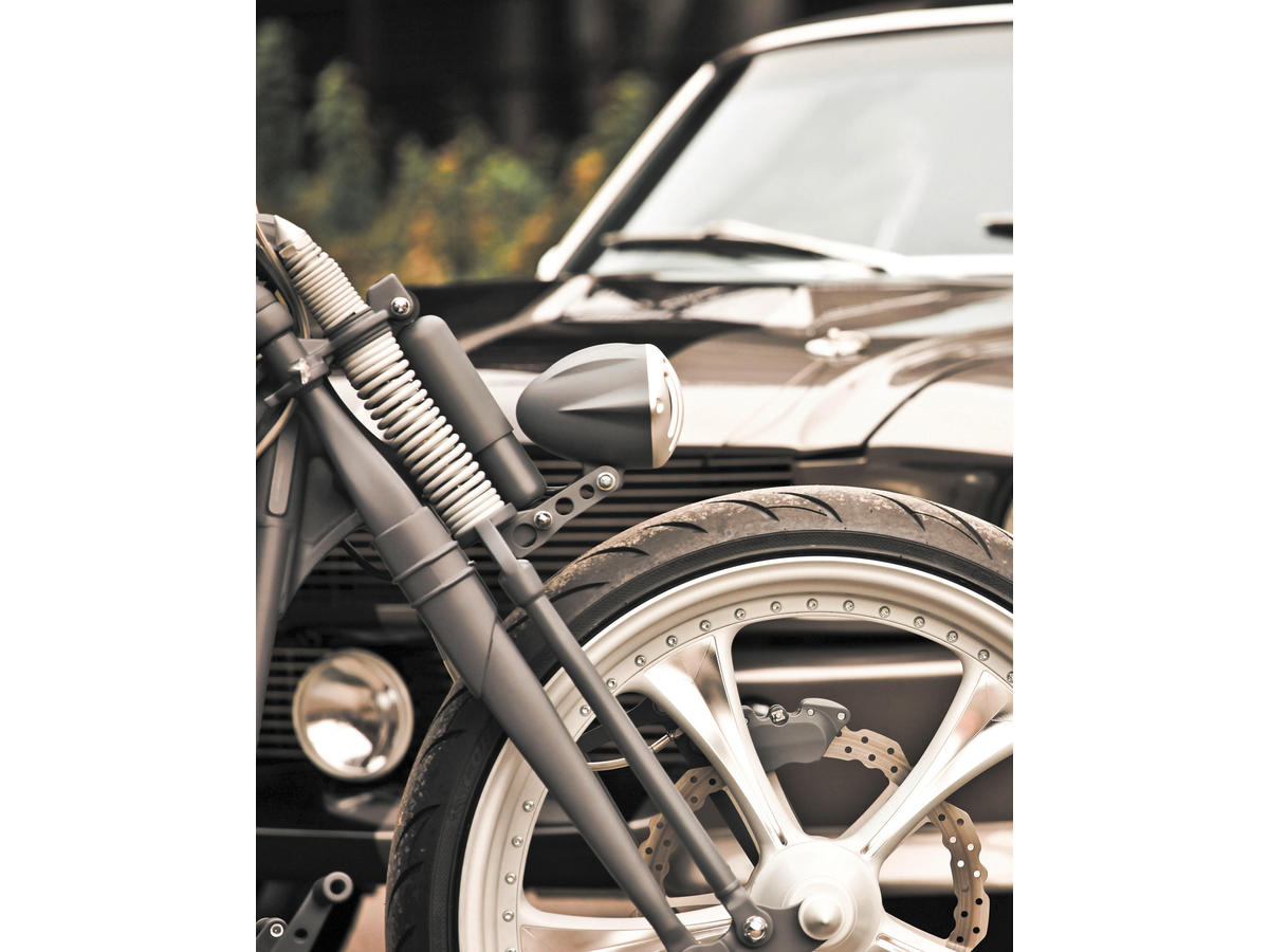 Thunderbike Low Headlight Bracket For Springer Lowering Headlamp Polished Thunderbike