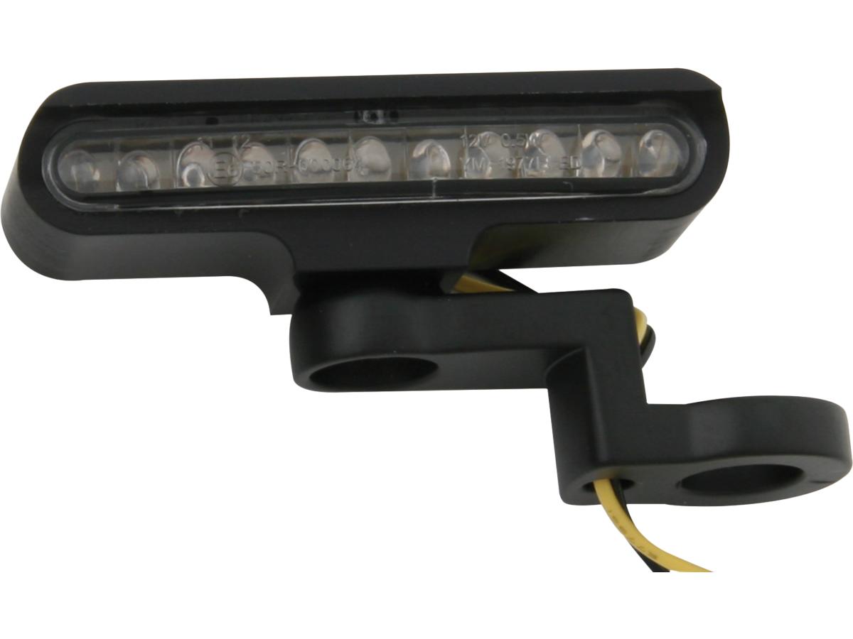 Highsider Stripe Led Turn Signal With Mirror Mount Black Clear Led Highsider Default Title