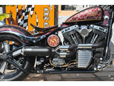 Bsl Bomb V2 Exhaust System , Polished Smooth Heat Shield, Polished Adjustable High End Cap, Black 4" Bsl Default Title
