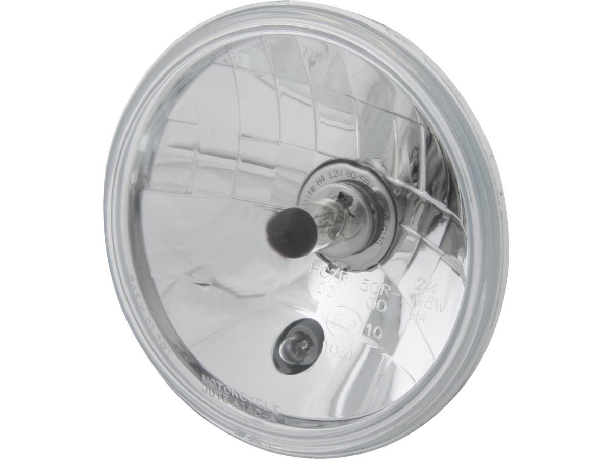 Cce 7" H4 Headlight Insert With Clear Lens And Parking Light With Parking Light Chrome Clear H4 Cce Default Title