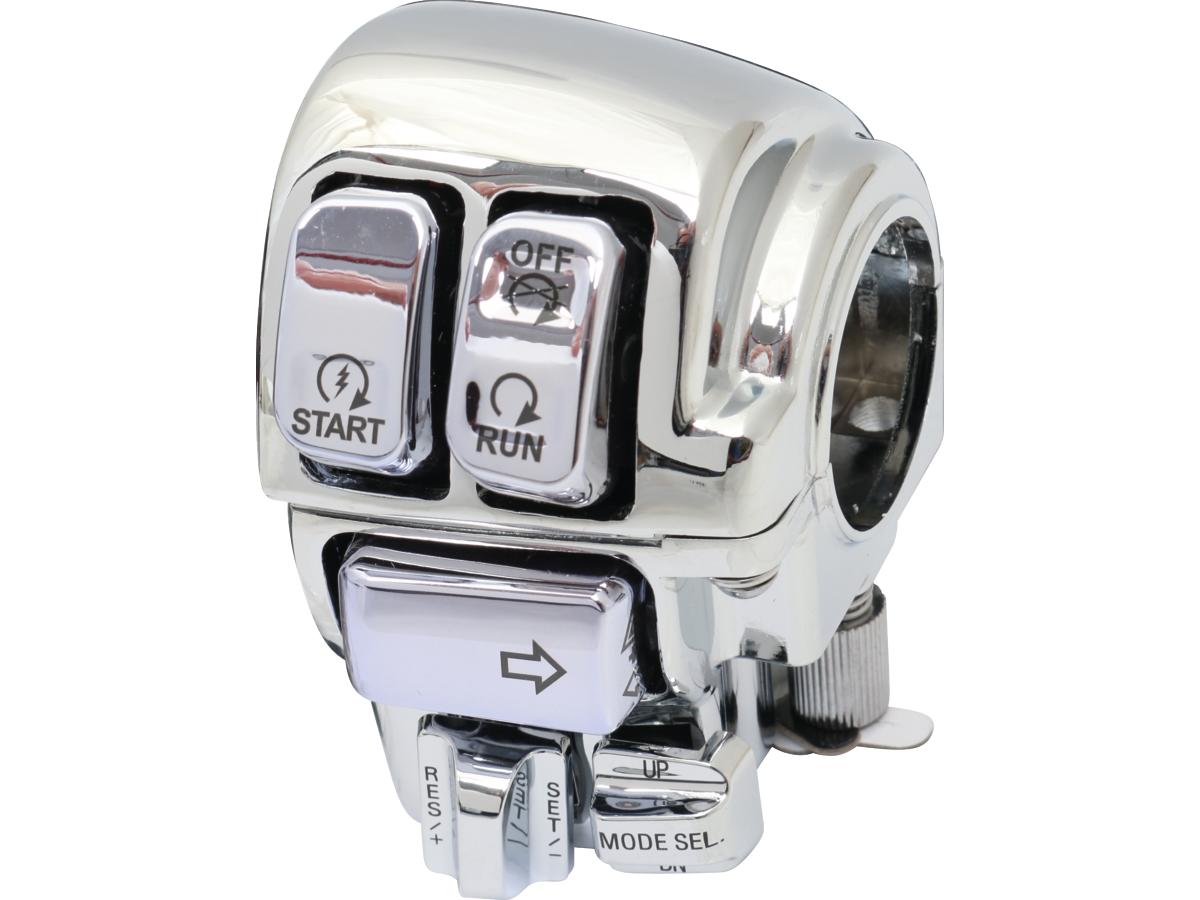 Cce 96 Up Backlit Hand Control Switch And Housing Kit With Audio And Cruise Control Chrome Cce