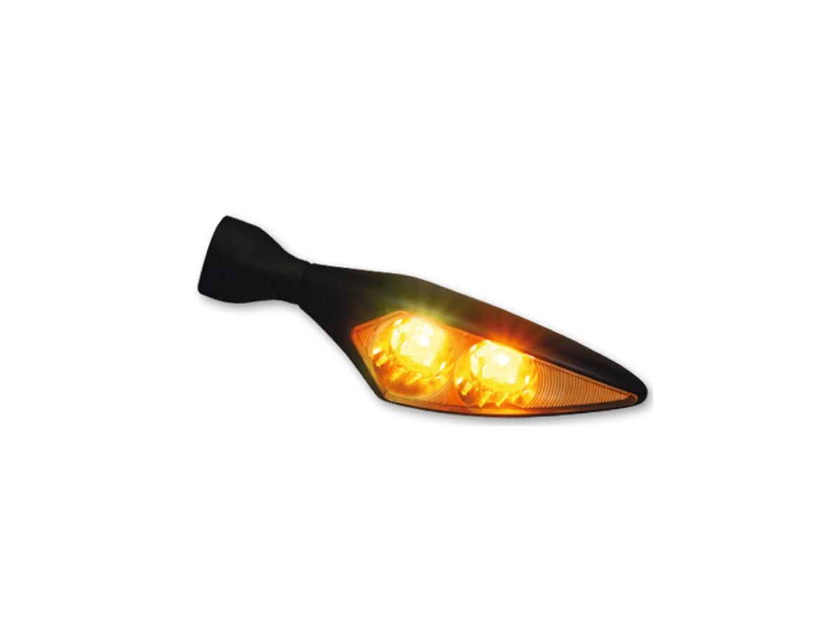 Kellermann Micro Rhombus Extreme Led Turn Signal Front Left/Rear Right Black Clear Led Kellermann Default Title