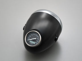 Daytona Japan Vintage 5 3/4" Headlight Black Powder Coated H4 Daytona Japan
