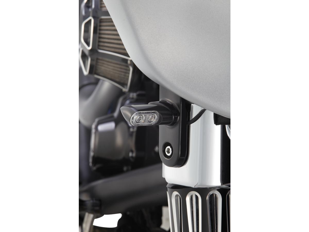 Arlen Ness Direct Bolt On Led Turn Signal For Touring Amber Led Configuration Black Anodized Clear Led Arlen Ness