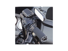 Arlen Ness Beveled Fusion Grips Black Anodized 1" Throttle By Wire Arlen Ness