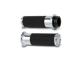 Arlen Ness Beveled Fusion Grips Chrome 1" Throttle Cables Arlen Ness Default Title