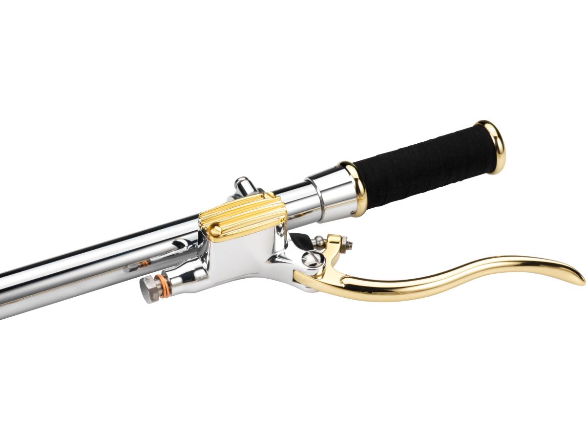 Kustom Tech Deluxe Clutch Master Cylinder Kit Brass Polished Lever And Master Cylinder Cover Aluminium Polished 14 Mm 1" Hydraulic Clutch Kustom Tech Default Title