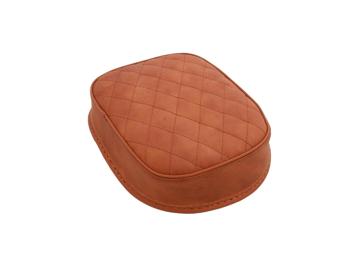 5 Stars Diamond Suction Cup Pillion Pad Brown Leather 5 Stars Default Title