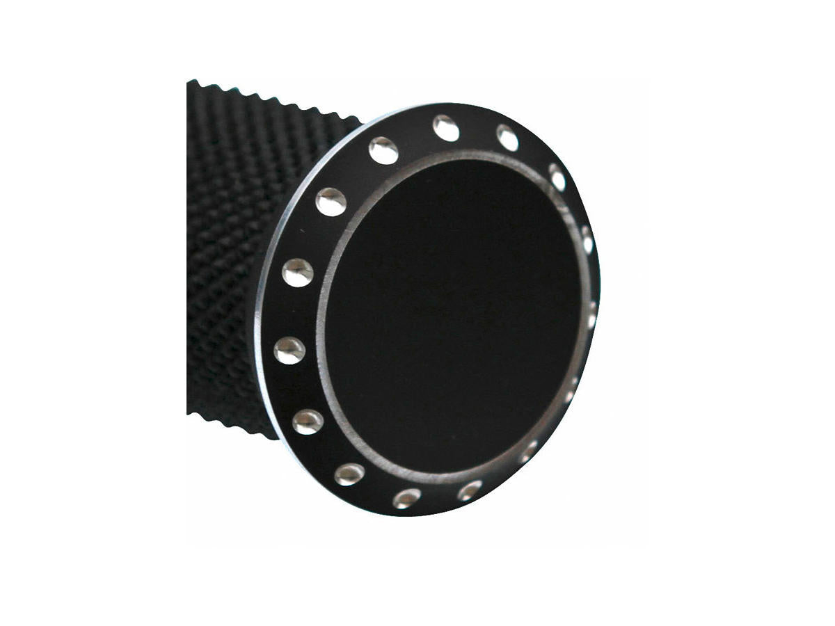 Thunderbike Drilled Base Grip And Footpeg Toppers Bi Color Anodized Thunderbike