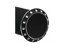 Thunderbike Drilled Base Grip And Footpeg Toppers Bi Color Anodized Thunderbike