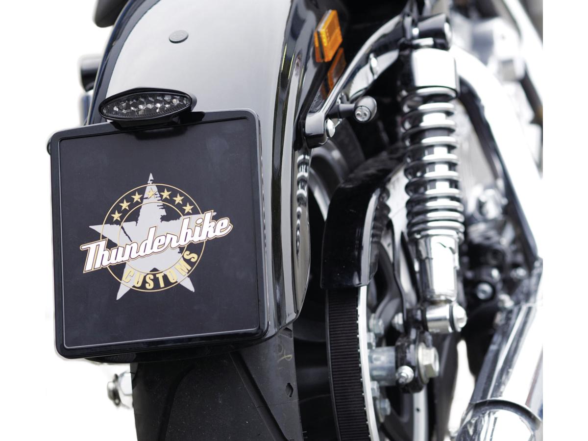 Thunderbike Mid Mount License Plate Base Plate Adapter Black Thunderbike