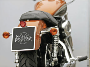 Thunderbike Mid Mount License Plate Base Plate Adapter Black Satin Thunderbike