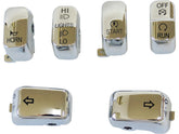 Cce 6 Pc Switch Cap Set Chrome Hand Control Switch Cap Kit Cce Default Title