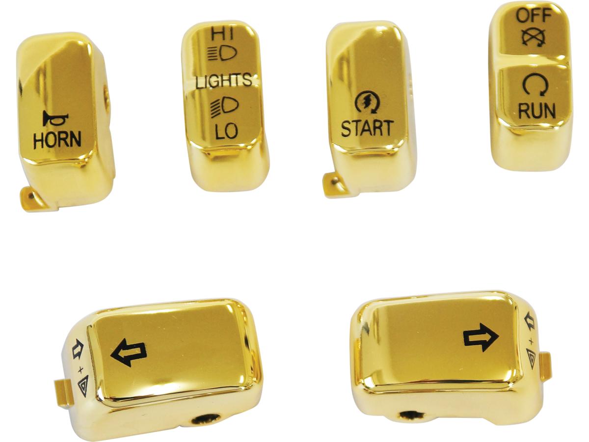 Cce 6 Pc Switch Cap Set Gold Hand Control Switch Cap Kit Cce Default Title