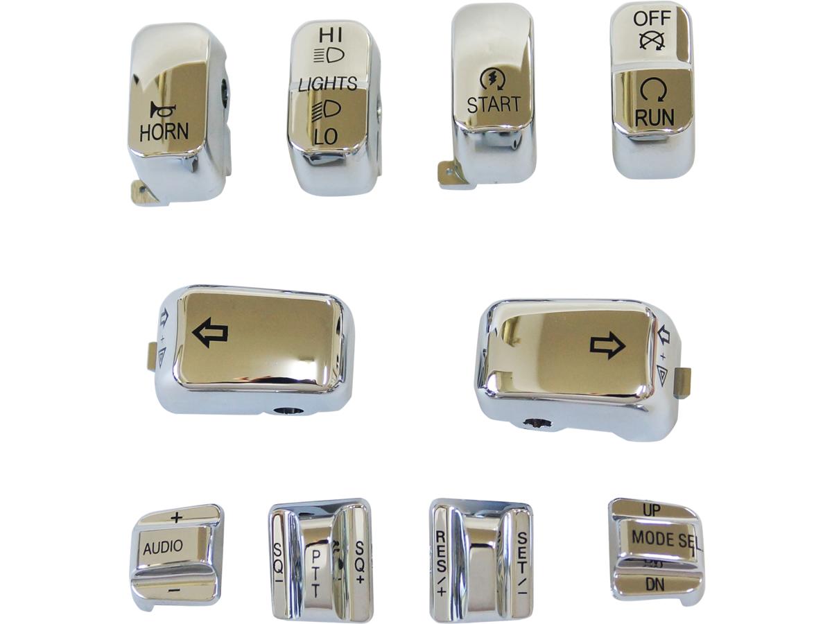 Cce 10 Pc Switch Cap Set With Audio And Cruise Chrome Hand Control Switch Cap Kit With Audio And Cruise Control Buttons Cce Default Title