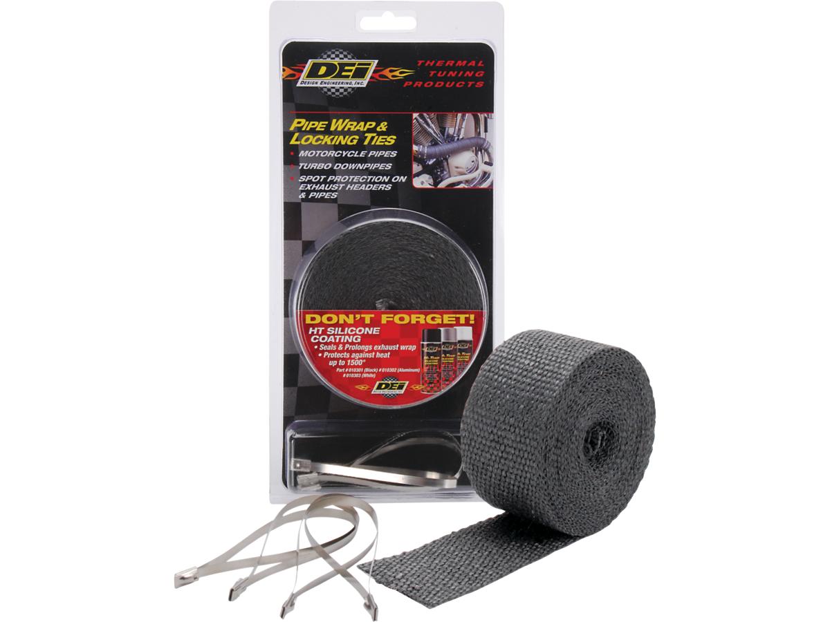 D.E.I. Exhaust Wrap And Tie Kit Black D.E.I.