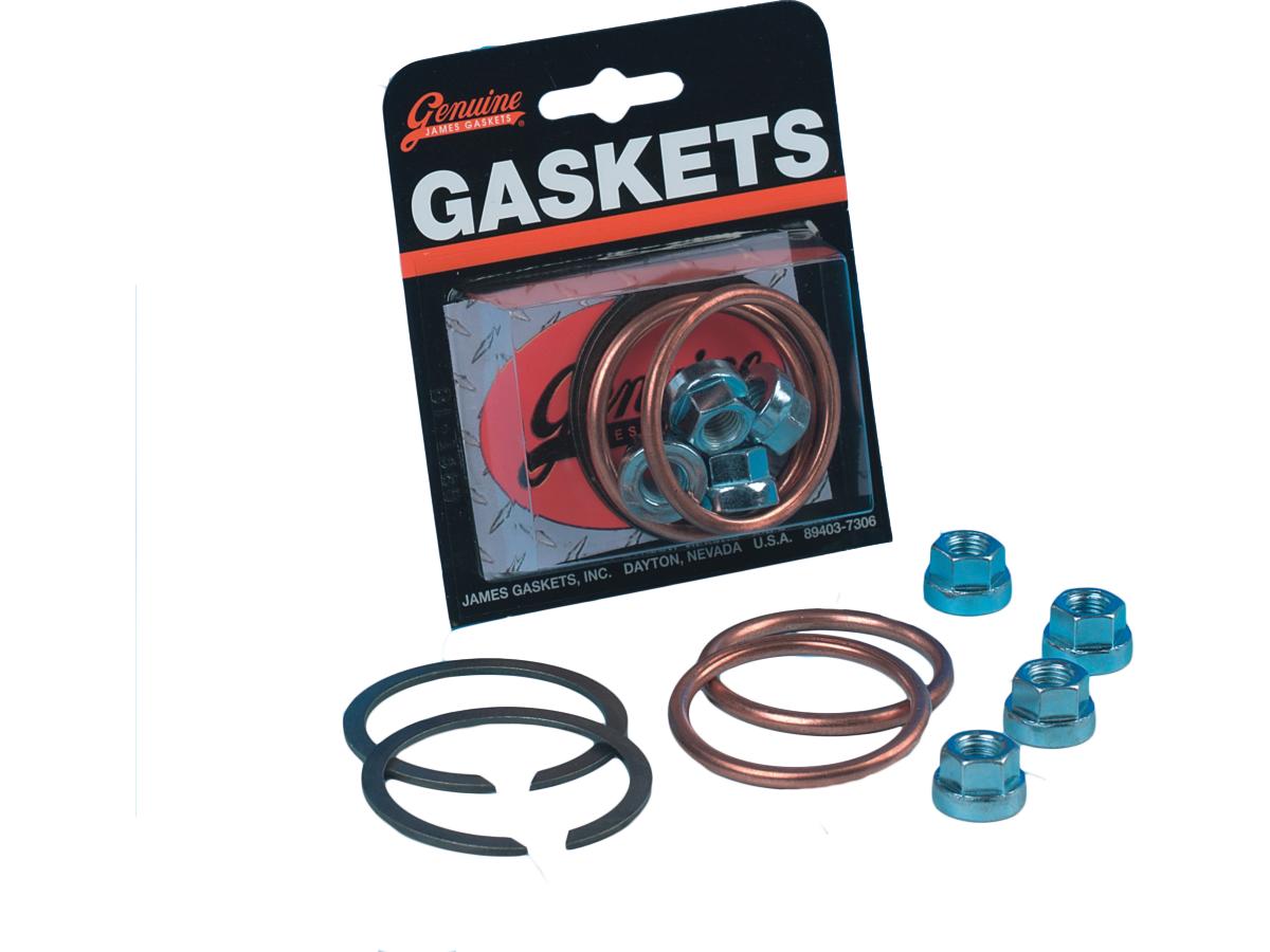 James Gasket Exhaust Mounting Gasket Kit Copper Crush Rings And Flange Nuts Kit 1 James Gasket Default Title