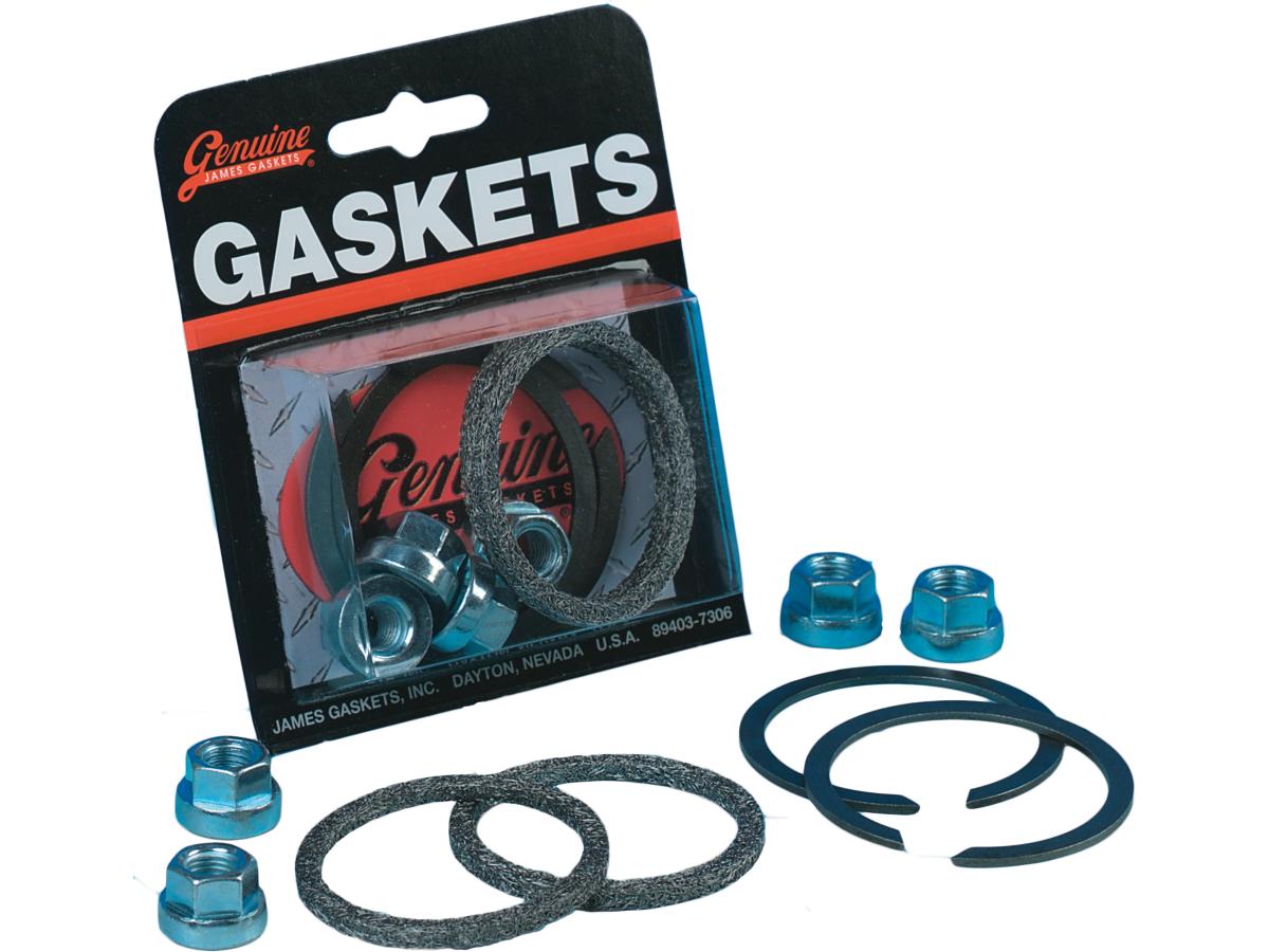 James Gasket Exhaust Mounting Gasket Kit Knitted Wire Gaskets And Flange Nuts Kit 1 James Gasket Default Title