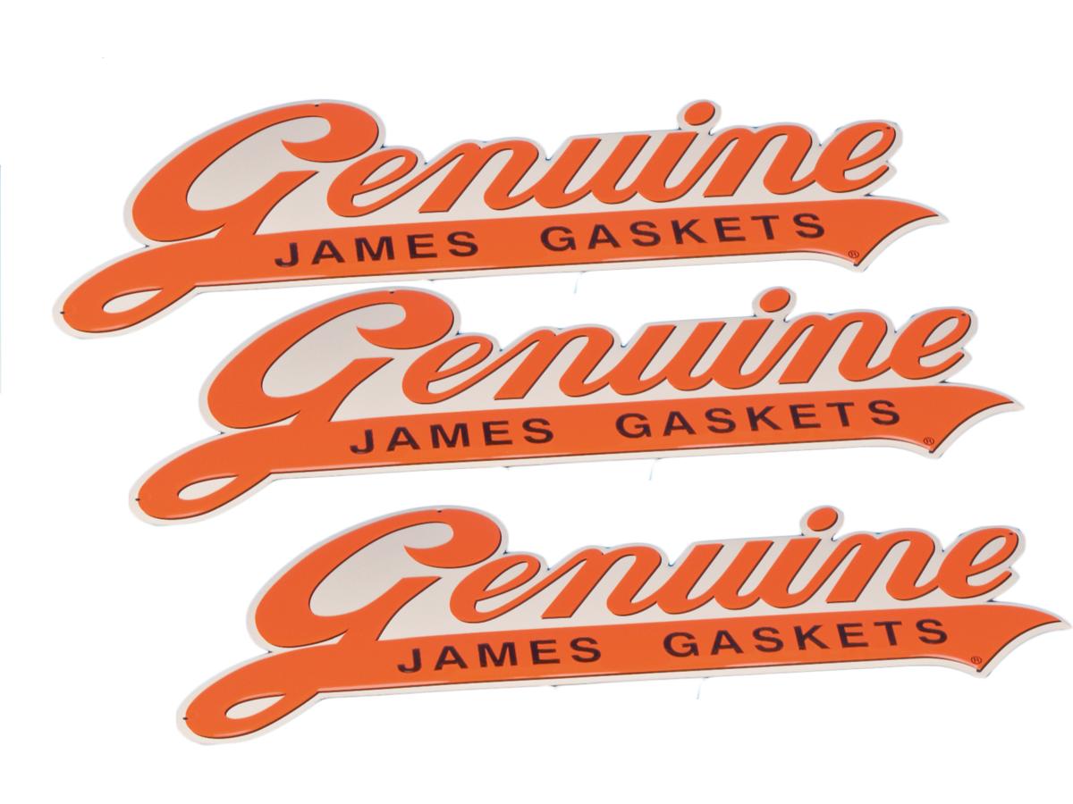 James Gasket James Genuine Logo Sign, Embossed Metal James Gasket Default Title