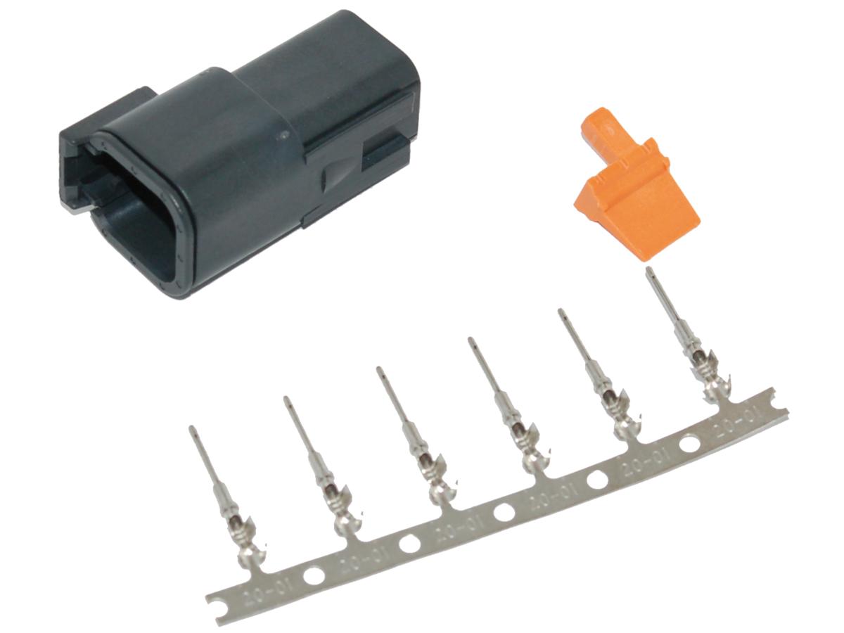 Namz Connector Deutsch Dtm 6 Position Black Male Black Namz Default Title