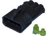 Namz Delphi Packard Weatherpack Connectors 3 Wire Male Black Namz Default Title