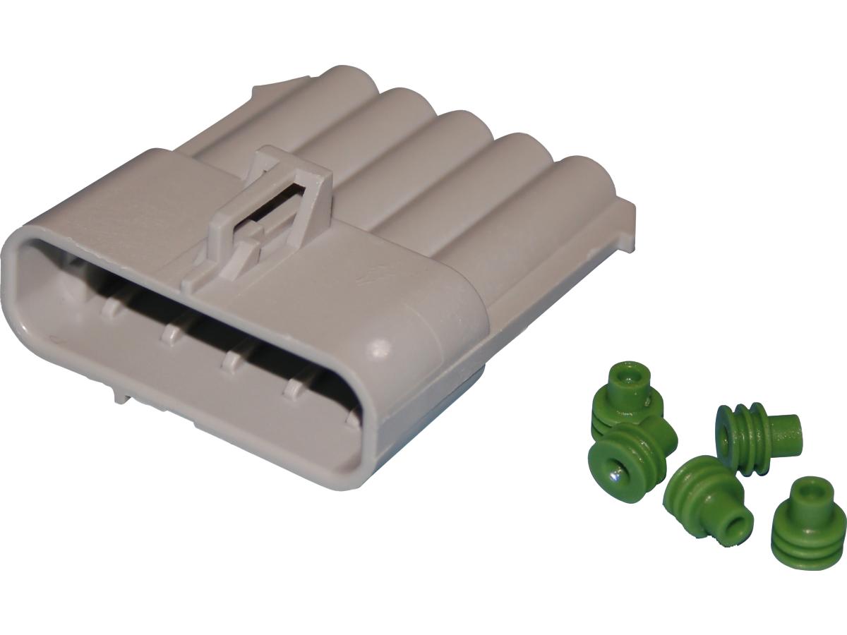Namz Delphi Packard Weatherpack Connectors 5 Wire Male Gray Namz Default Title