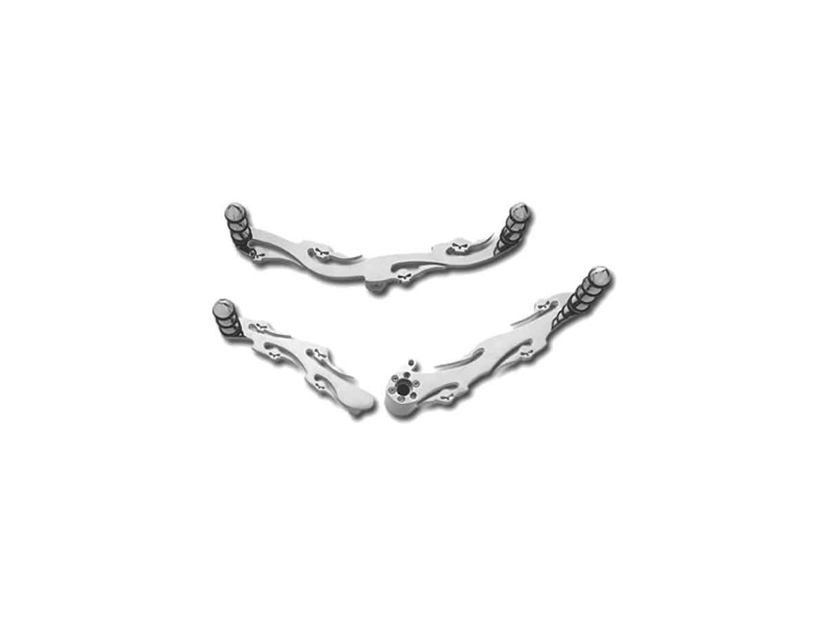 Cce Flame And Skull 08 Up H/T Set Control Arm Chrome Cce Default Title
