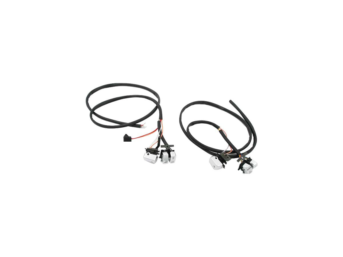 Daytona Japan Complete Handlebar Wire Harness With Chrome Switches Wire Harness Switch Kit Daytona Japan Default Title