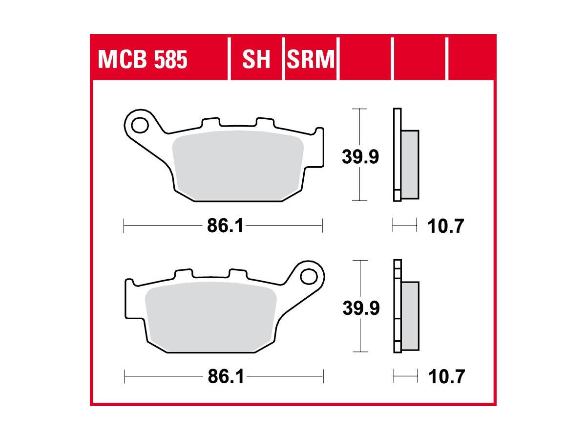 Trw Organic Replacement Brake Pads Organic Rear Trw Default Title