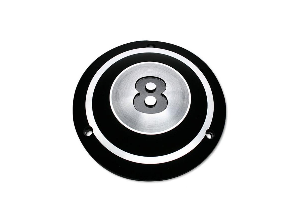 Hells Kitchen Choppers 8 Ball Derby Cover 3 Hole Black Satin Hells Kitchen Choppers Default Title