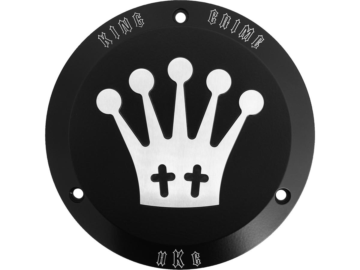 Hells Kitchen Choppers King Crime Derby Cover 3 Hole Black Satin Hells Kitchen Choppers Default Title