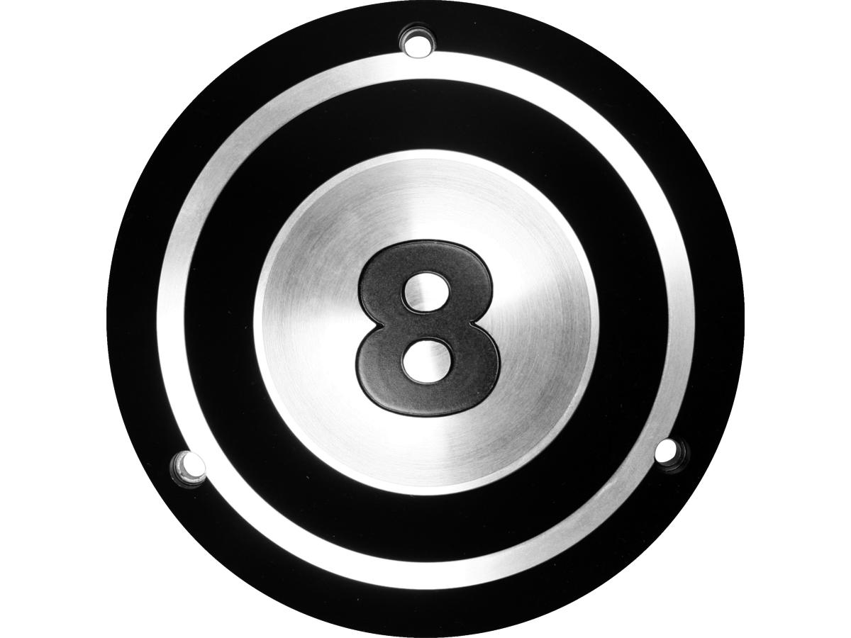 Hells Kitchen Choppers 8 Ball Derby Cover 5 Hole Black Satin Hells Kitchen Choppers Default Title