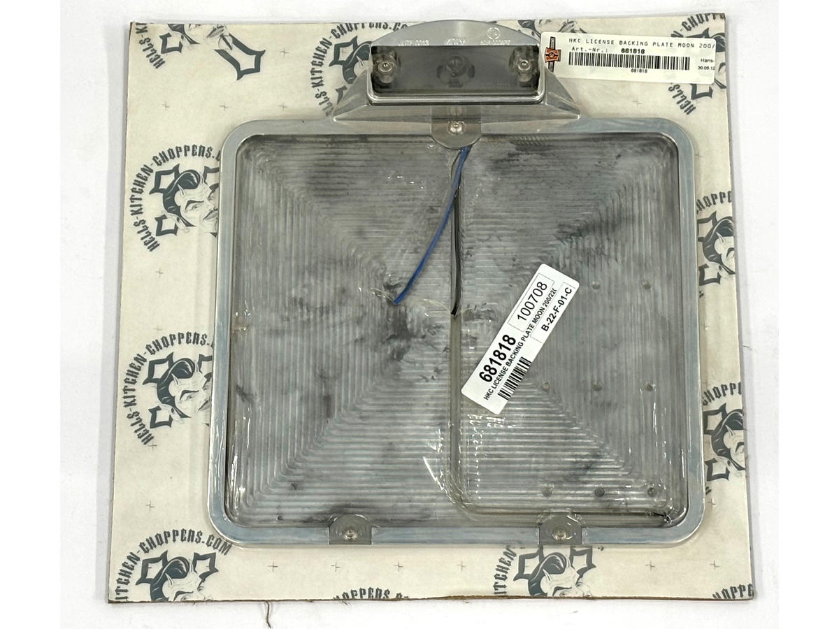 Hells Kitchen Choppers Hkc License Backing Plate Moon 200/220 Hells Kitchen Choppers Default Title